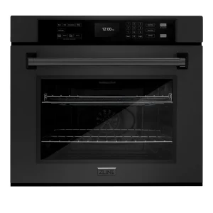 ZLINE 30-Inch Professional True Convection Single Wall Oven with Air Fry and Self Clean in Black Stainless Steel (WASB-30)