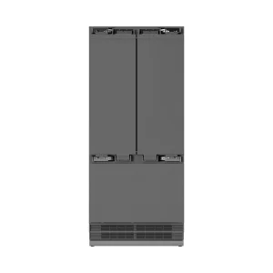 ZLINE 36-Inch 19.6 cu. ft. Panel Ready French Door Built-In Bottom Freezer Refrigerator with Water Dispenser and Ice Maker with Stainless Steel Interi