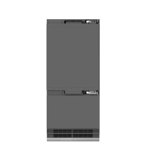 ZLINE 36-Inch 19.8 Cu. Ft. Built-In Bottom Freezer Refrigerator with Water Dispenser and Ice Maker with Graphite Gray Interior in Panel Ready (GRBIT-3