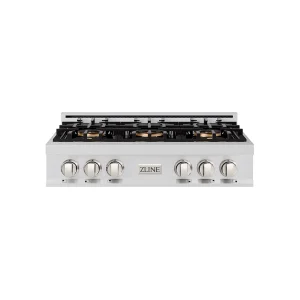 ZLINE 36-Inch Classic Gas Rangetop with 6 Burner DuoPro™ Cooktop in Stainless Steel (PCRT36)