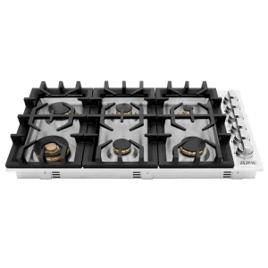 ZLINE 36-Inch Gas Cooktop with 6 Gas Brass Burners (RC-BR-36)