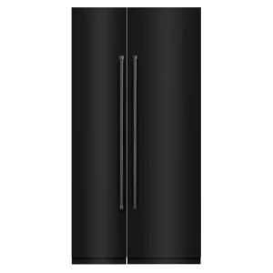 ZLINE 42-Inch Column 12.5 Cu. Ft. Refrigerator and 8.6 Cu. Ft. Freezer in Black Stainless Steel