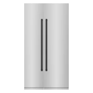 ZLINE 42-Inch Column 12.5 Cu. Ft. Refrigerator and 8.6 Cu. Ft. Freezer in Stainless Steel with Matte Black Accents
