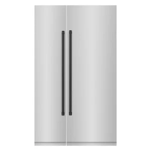 ZLINE 48-Inch Column 16.7 Cu. Ft. Refrigerator and 8.6 Cu. Ft. Freezer in Stainless Steel with Matte Black Accent