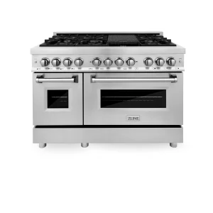 ZLINE 48-inch Legacy Series Dual Fuel Range with Gas Burners & Electric Convection Oven in Stainless Steel (RA48)