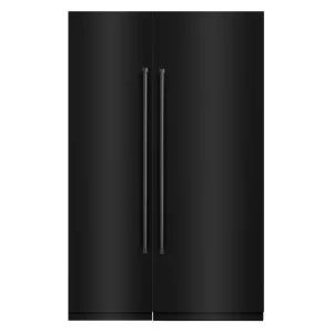 ZLINE 54-Inch Column 16.7 Cu. Ft. Refrigerator and 12.4 Cu. Ft. Freezer in Black Stainless Steel