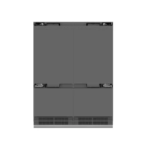 ZLINE 60-Inch 32.2 Cu. Ft. French Door Built-In Bottom Freezer Refrigerator with Water Dispensers and Ice Makers in Panel Ready with Graphite Gray In