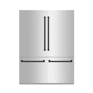 ZLINE 60-Inch Autograph Edition Built-In 32.2 cu. ft. 4-Door French Door Refrigerator with Internal Water and Ice Dispenser in Stainless Steel with Ma