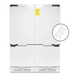 ZLINE 60-Inch Panel Ready Built-In 32.2 cu. ft. 4-Door French Door Refrigerator with Internal Water and Ice Dispenser, with Stainless Steel Handles (R