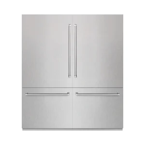 ZLINE 72-Inch 39.6 Cu. Ft. French Door Built-In Bottom Freezer Refrigerator with Water Dispensers and Ice Makers in Satin Stainless Steel with Graphit