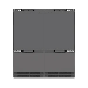 ZLINE 72-Inch 39.6 Cu. Ft. French Door Built-In Bottom Freezer Refrigerator with Water Dispensers and Ice Makers in Panel Ready with Graphite Gray Int