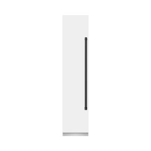 ZLINE Autograph Edition 18-Inch 8.6 Cu. Ft. Left Hinge Column Freezer in White Matte with Graphite Gray Interior and Matte Black Accents (RCFVLZ-WM-18