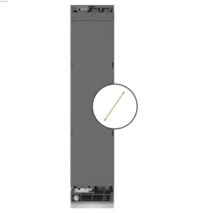ZLINE Autograph Edition 18-Inch 8.6 Cu. Ft. Panel Ready Left Hinge Column Freezer with Graphite Gray Interior and Champagne Bronze Accents (RBCFVLZ-18
