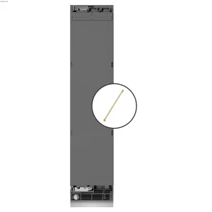 ZLINE Autograph Edition 18-Inch 8.6 Cu. Ft. Panel Ready Left Hinge Column Freezer with Graphite Gray Interior and Polished Gold Accents (RBCFVLZ-18-G)