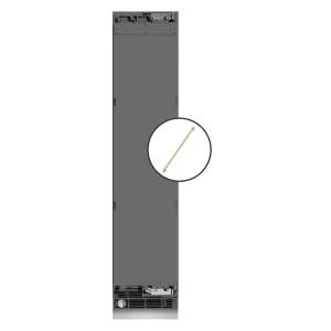 ZLINE Autograph Edition 18-Inch 8.6 Cu. Ft. Panel Ready Right Hinge Column Freezer with Graphite Gray Interior and Champagne Bronze Accents (RBCFVRZ-1