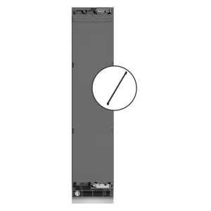 ZLINE Autograph Edition 18-Inch 8.6 Cu. Ft. Panel Ready Right Hinge Column Freezer with Graphite Gray Interior and Matte Black Accents (RBCFVRZ-18-MB)
