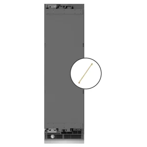 ZLINE Autograph Edition 24-Inch 12.5 Cu. Ft. Panel Ready Column Refrigerator with Graphite Gray Interior and Champagne Bronze Accents (RBCRVZ-24-CB)