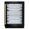 ZLINE Autograph Edition 24-Inch Touchstone Dual Zone 44 Bottle Wine Cooler with Black Stainless Steel Glass Door and Champagne Bronze Handle (RWDOZ-BS