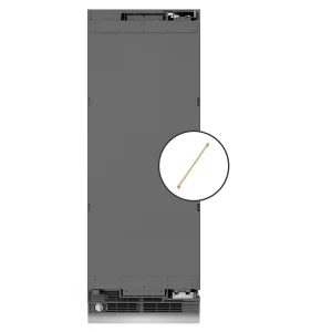 ZLINE Autograph Edition 30-Inch 16.7 Cu. Ft. Panel Ready Column Refrigerator with Graphite Gray Interior and Champagne Bronze Accents (RBCRVZ-30-CB)