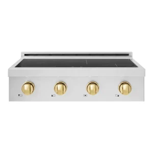 ZLINE Autograph Edition 30-Inch Paramount Induction Rangetop with 4 Element Cooktop in Stainless Steel and Polished Gold Accents (SINRTZ-30-G)