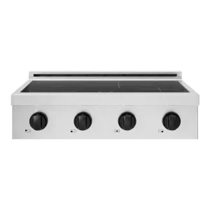 ZLINE Autograph Edition 30-Inch Paramount Induction Rangetop with 4 Element Cooktop in Stainless Steel and Matte Black Accents (SINRTZ-30-MB)