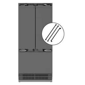ZLINE Autograph Edition 36-Inch 19.6 cu. ft. Panel Ready French Door Built-In Bottom Freezer Refrigerator with Water Dispenser and Ice Maker with Stai