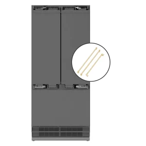 ZLINE Autograph Edition 36-Inch 19.6 cu. ft. Panel Ready French Door Built-In Bottom Freezer Refrigerator with Water Dispenser and Ice Maker with Stai