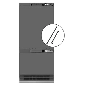 ZLINE Autograph Edition 36-Inch 19.8 Cu. Ft. Built-In Bottom Freezer Refrigerator with Water Dispenser and Ice Maker in Panel Ready with Graphite Gray