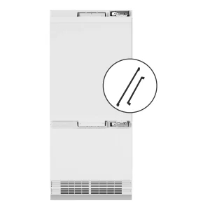 ZLINE Autograph Edition 36-Inch 19.8 Cu. Ft. Built-In Bottom Freezer Refrigerator with Water Dispenser and Ice Maker in Panel Ready with Matte Black A