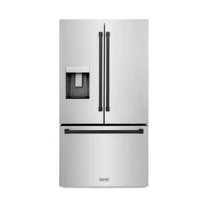ZLINE Autograph Edition 36-Inch 28.9 cu. ft. Standard-Depth French Door External Water Dispenser Refrigerator with Dual Ice Maker in Fingerprint Resis