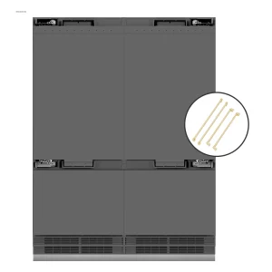 ZLINE Autograph Edition 60-Inch 32.2 Cu. Ft. French Door Built-In Bottom Freezer Refrigerator with Water Dispenser and Ice Maker in Panel Ready with G