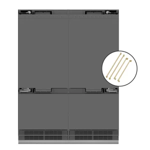 ZLINE Autograph Edition 60-Inch 32.2 Cu. Ft. French Door Built-In Bottom Freezer Refrigerator with Water Dispenser and Ice Maker in Panel Ready with G
