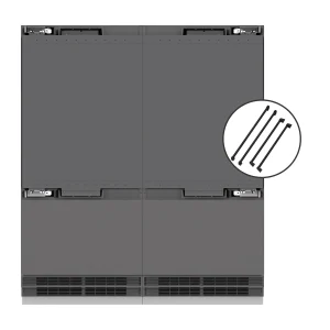 ZLINE Autograph Edition 72-Inch 39.6 Cu. Ft. French Door Built-In Bottom Freezer Refrigerator with Water Dispensers and Ice Makers in Panel Ready with
