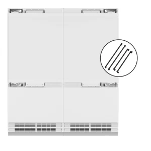 ZLINE Autograph Edition 72-Inch 39.6 Cu. Ft. French Door Built-In Bottom Freezer Refrigerator with Water Dispensers and Ice Makers in Panel Ready and