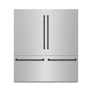 ZLINE Autograph Edition 72-Inch 39.6 Cu. Ft. French Door Built-In Bottom Freezer Refrigerator with Water Dispensers and Ice Makers in Stainless Steel