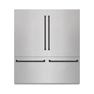 ZLINE Autograph Edition 72-Inch 39.6 Cu. Ft. French Door Built-In Bottom Freezer Refrigerator with Water Dispensers and Ice Makers in Satin Stainless
