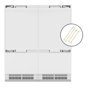 ZLINE Autograph Edition 72-Inch 39.6 Cu. Ft. French Door Built-In Bottom Freezer Refrigerator with Water Dispensers and Ice Makers in Panel Ready and