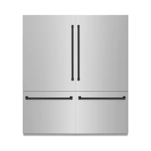 ZLINE Autograph Edition 72-Inch 39.6 Cu. Ft. French Door Built-In Bottom Freezer Refrigerator with Water Dispensers and Ice Makers in Stainless Steel