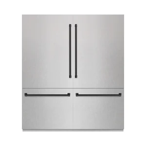 ZLINE Autograph Edition 72-Inch 39.6 Cu. Ft. French Door Built-In Bottom Freezer Refrigerator with Water Dispensers and Ice Makers in Satin Stainless