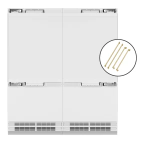 ZLINE Autograph Edition 72-Inch 39.6 Cu. Ft. French Door Built-In Bottom Freezer Refrigerator with Water Dispensers and Ice Makers in Panel Ready and