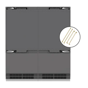 ZLINE Autograph Edition 72-Inch 39.6 Cu. Ft. French Door Built-In Bottom Freezer Refrigerator with Water Dispensers and Ice Makers in Panel Ready with