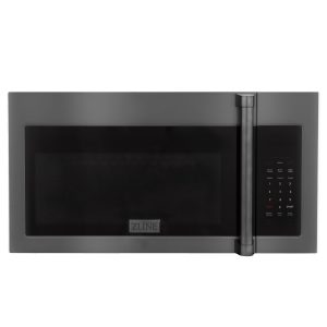 ZLINE Over The Range Microwave Oven In Black Stainless Steel With Traditional Handle (MWO-OTR-H-30-BS)